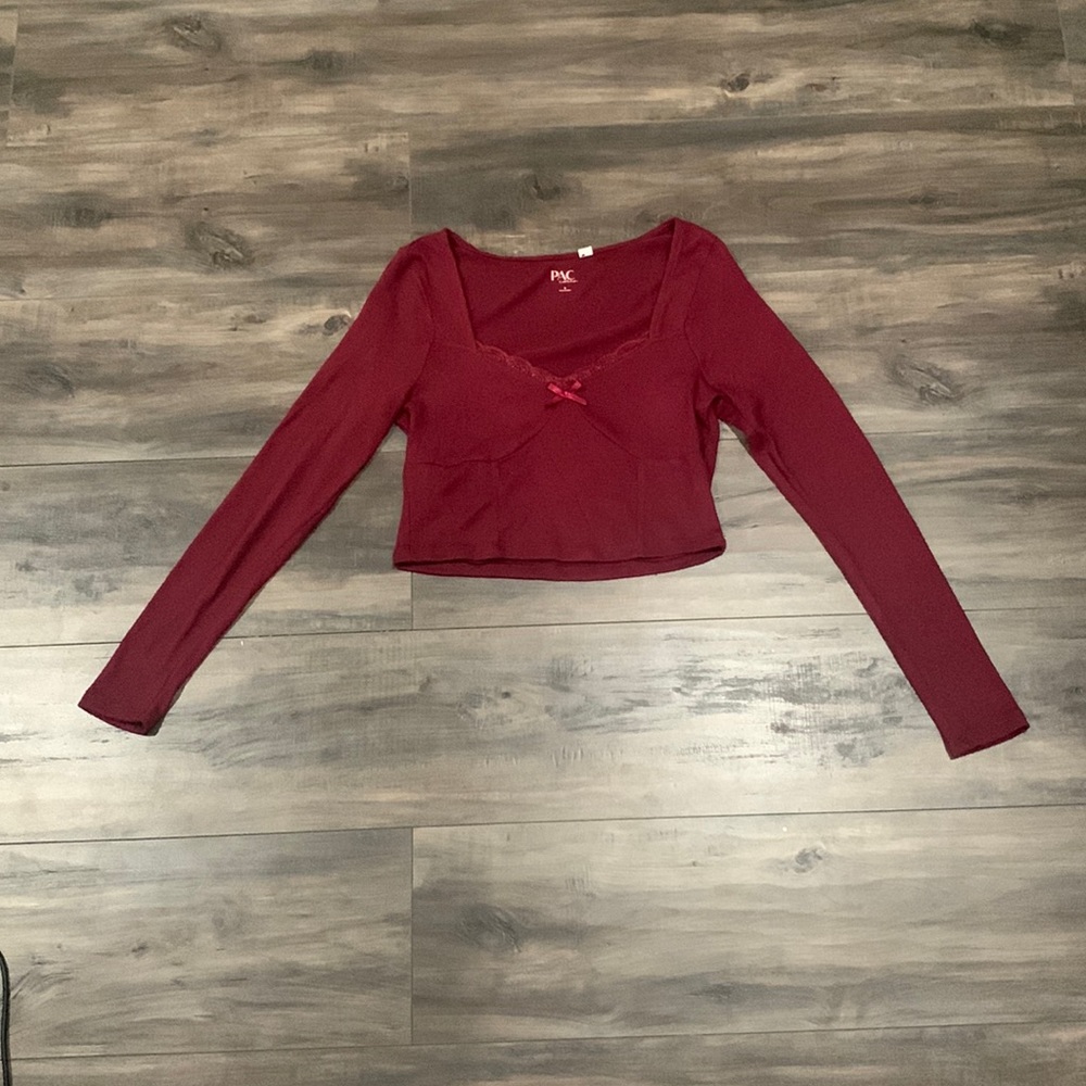 PacSun red long sleeve top